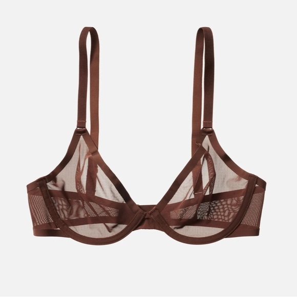 CUUP Plunge Mesh Bra Espresso - Picture 5 of 5
